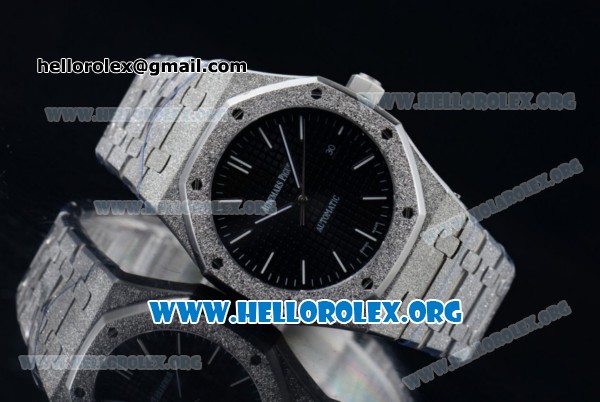 Audemars Piguet Royal Oak 41MM Asia Automatic Steel Case with Black Dial and Steel Bracelet (EF) - Click Image to Close
